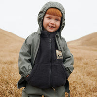 Fleecejacke Helge black sea