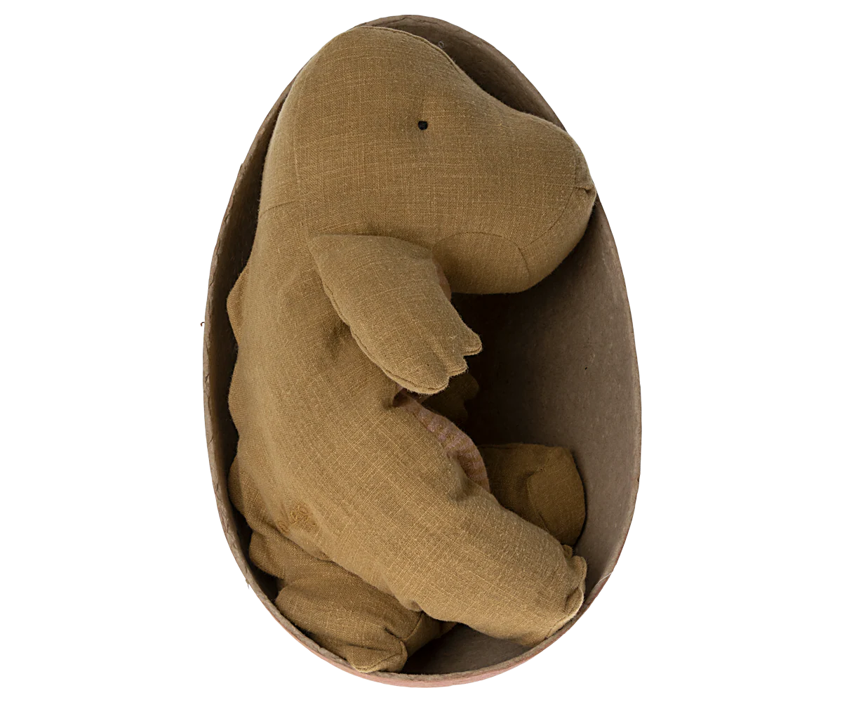 Gantosaurus im Ei, Medium - Dunkles Ocker
