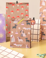 5x Beutel mit Blockboden 24x15x6cm Hunde