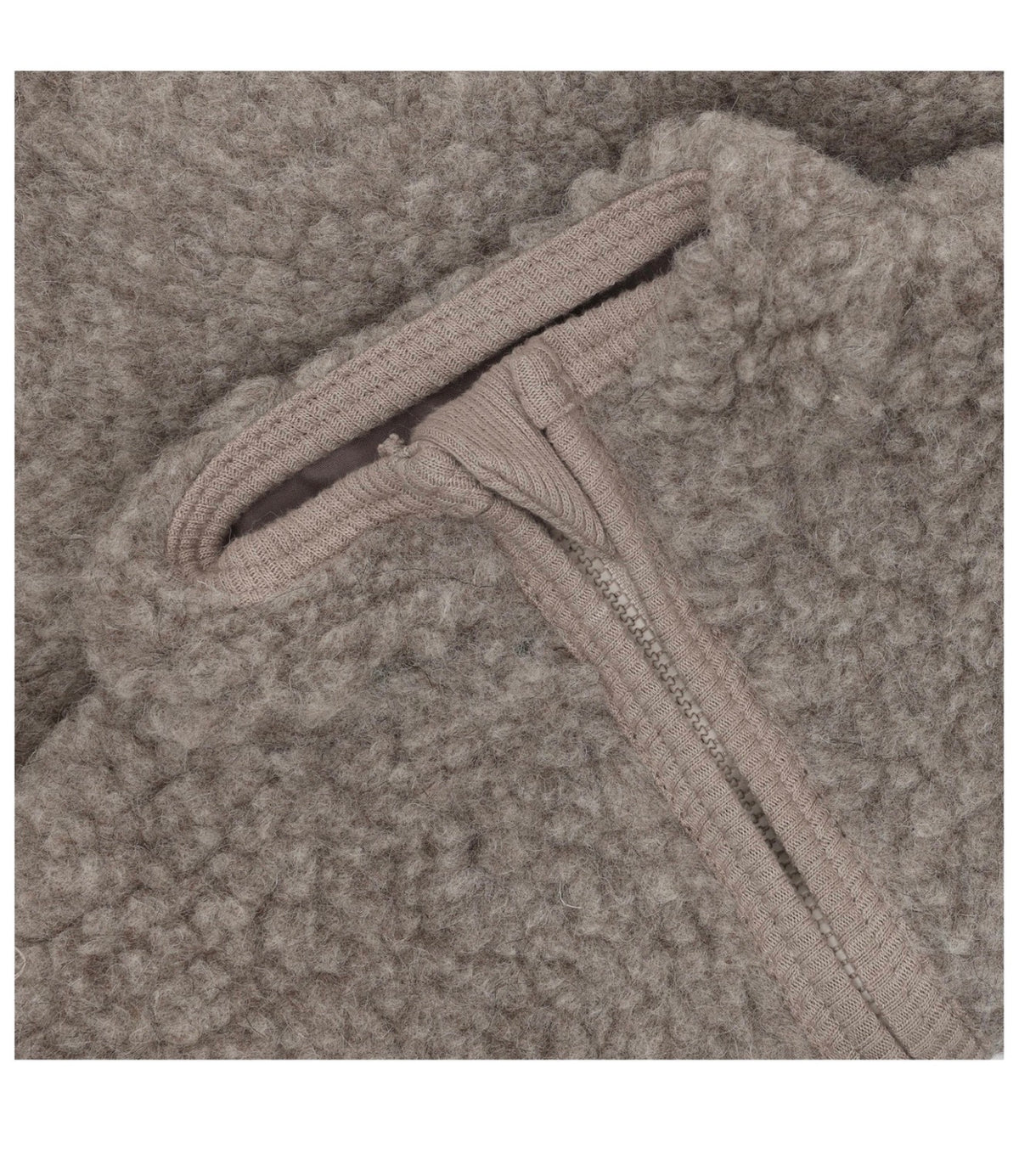 Jacke Teddy Wolle camel melange