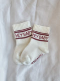 Socken „Hey Baby“ burgundy