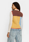 Quilted Patchwork Weste offwhite