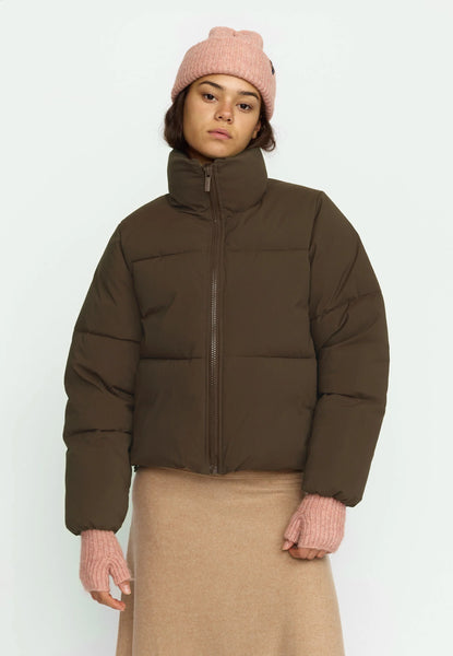Puffer Jacke Short darkbrown