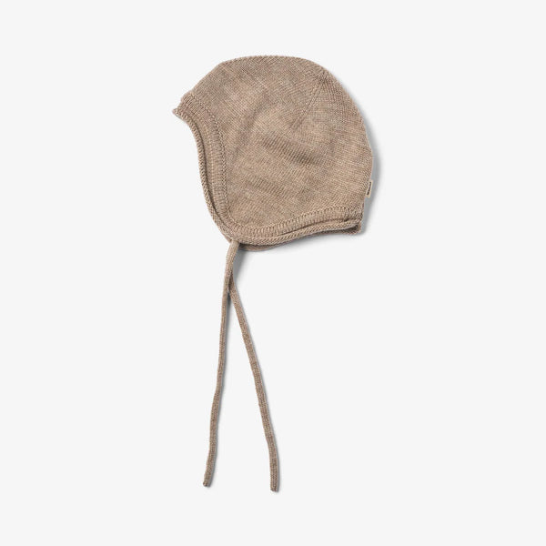 STRICKMÜTZE LEIFY grey camel melange