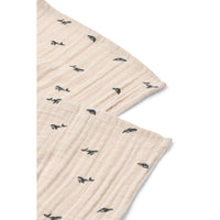 Musselin Tuch Lewis 2er Pack mini whale/sandy