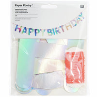 PAPER POETRY GIRLANDE HAPPY BIRTHDAY IRISIEREND 5M