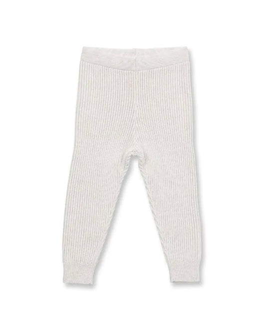 Biobaumwolle Strickleggings Yuma oatmeal