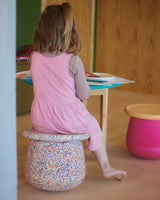 Stapelstein® Dynamic small – Kinderhocker-Set super confetti