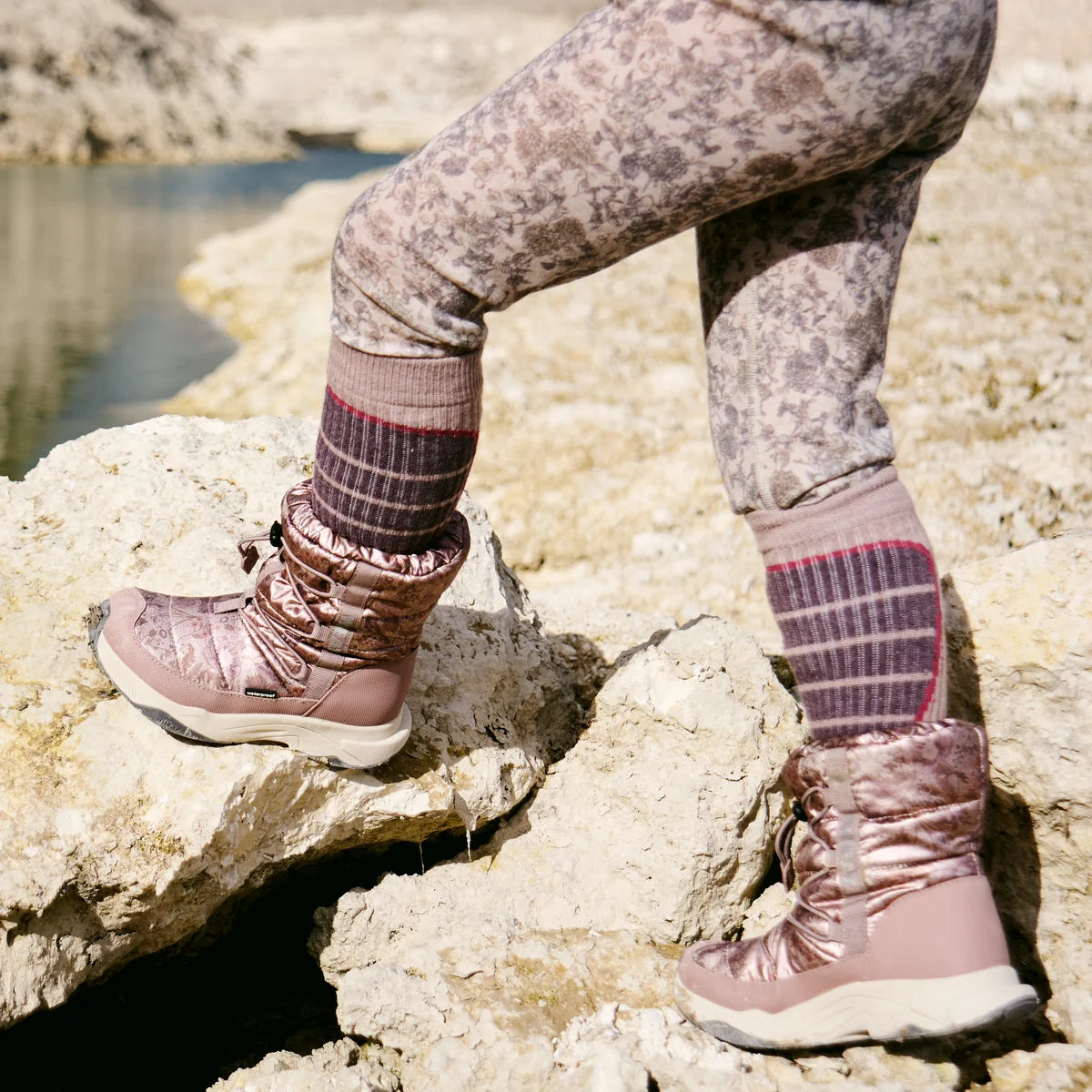Skisocken Varmo dry rose