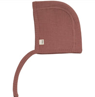 Häubchen Bloom Baumwolle/Seide antique red