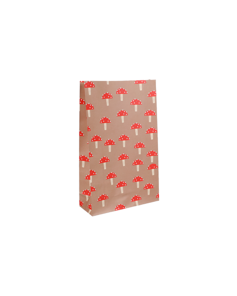 5x Beutel mit Blockboden Pilze 35x22x8cm