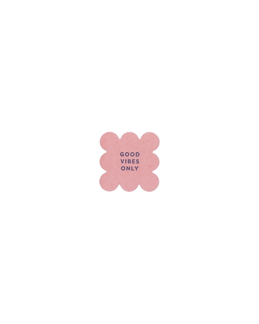 5x Aufkleber Good vibes only rosa