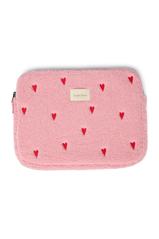 Laptoptasche Teddy hellrosa Herzen 13inch