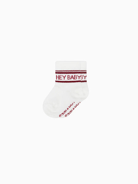 Socken „Hey Baby“ burgundy