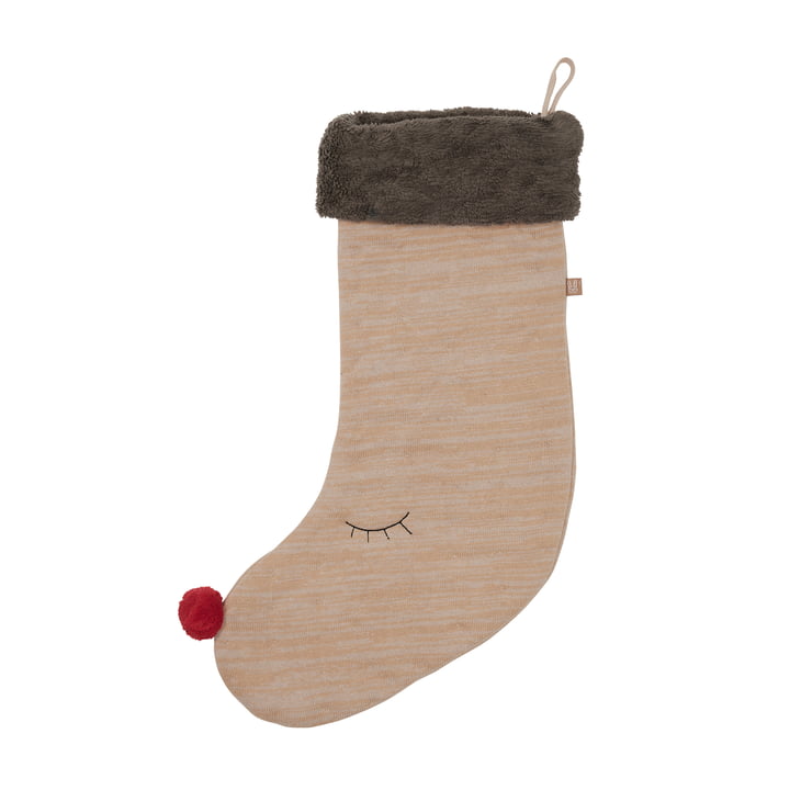 Weihnachtsstrumpf Rudolp clay