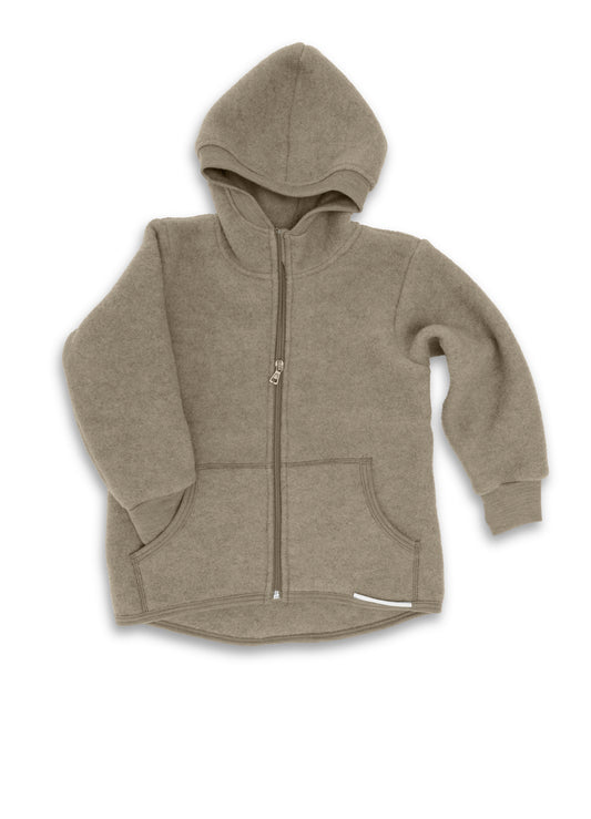 Wollfleece Jacke walnuss