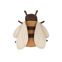Zaza Sky Hairclip | Bee | Camel Classic Leather