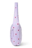 Umhängetasche puffy purple hearts