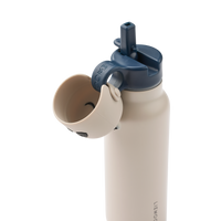 Trinkflasche Falk mit Panda Kopf 350ml sandy