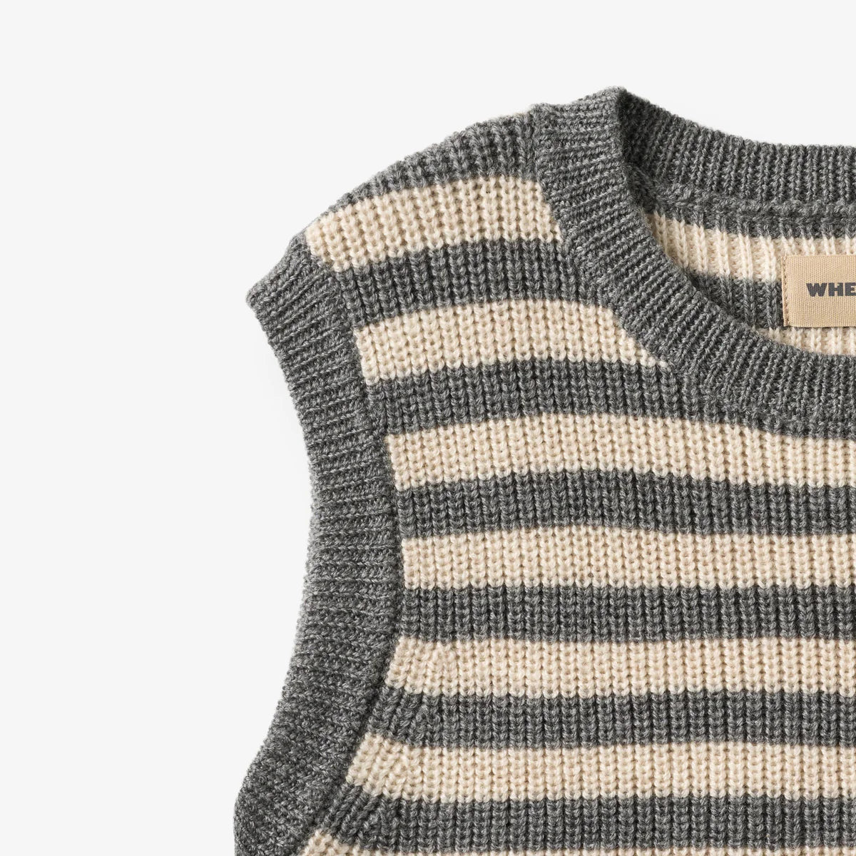 Strickweste Ruby grey stripe