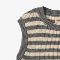 Strickweste Ruby grey stripe