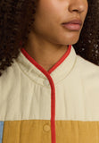 Quilted Patchwork Weste offwhite