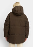 Oversize Puffer Jacke darkbrown