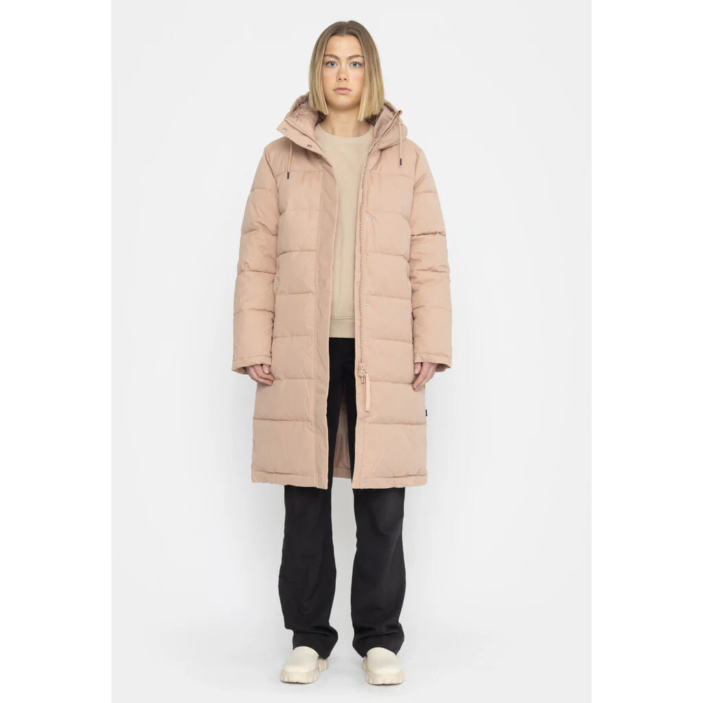 Hooded Puffer Mantel dustrose