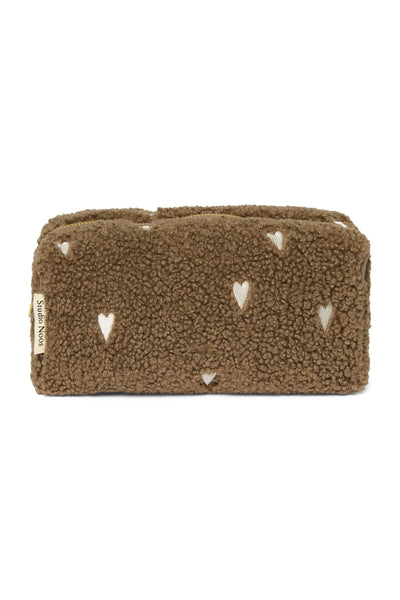 Kosmetiktasche Brown Hearts Teddy