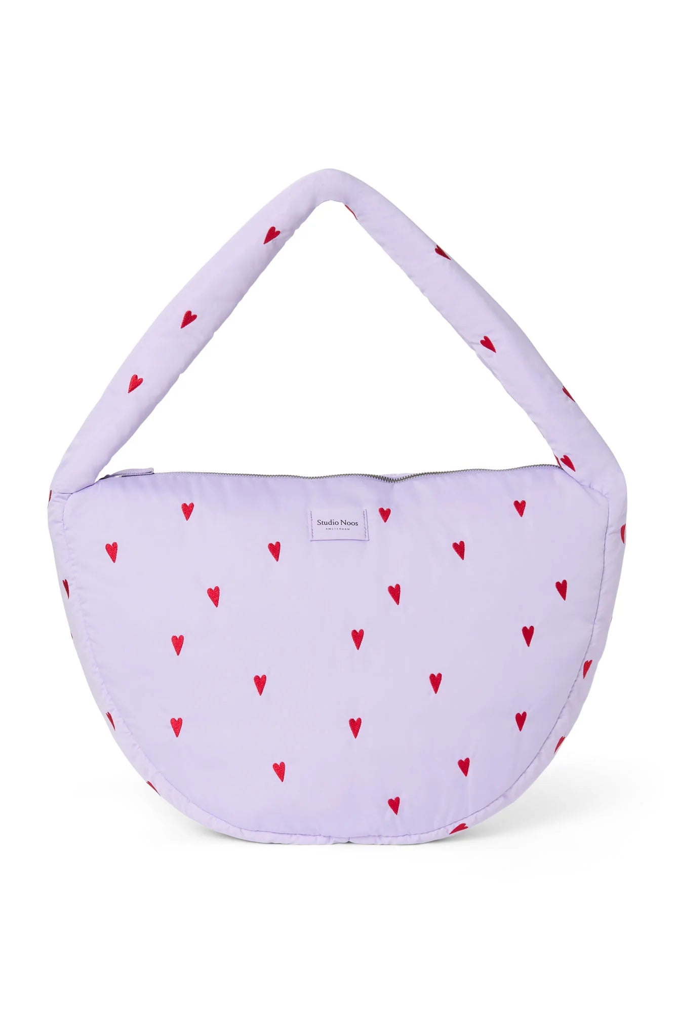 Umhängetasche puffy purple hearts