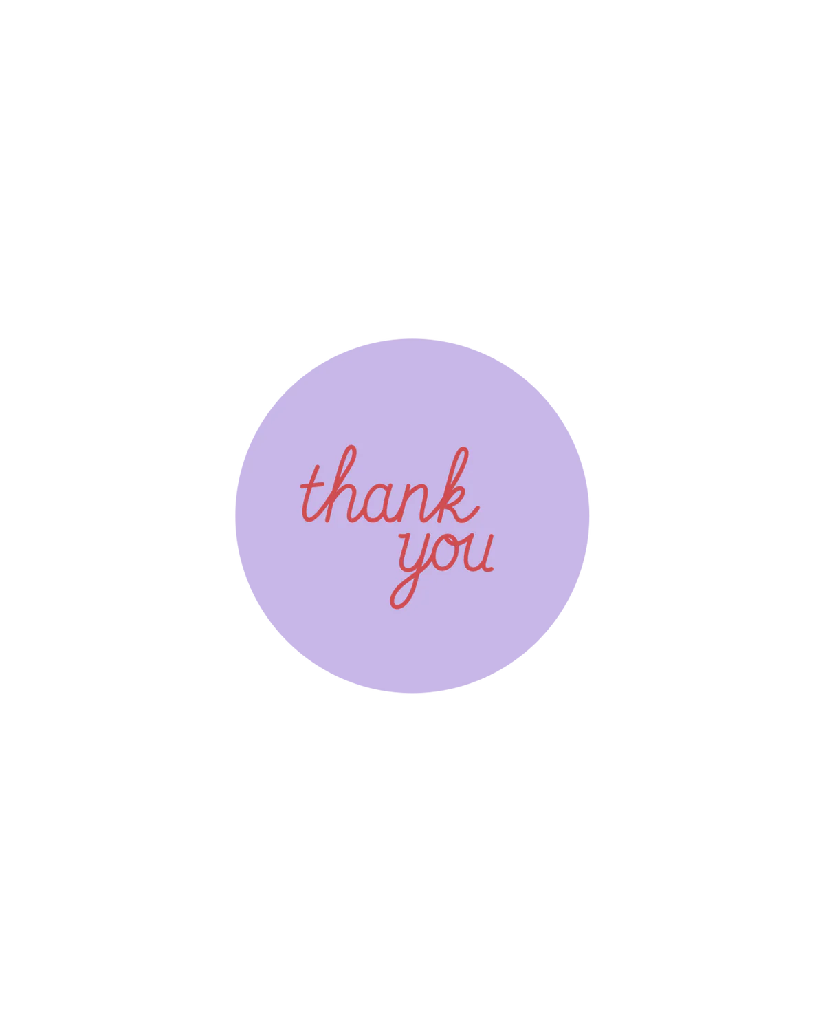 5x Aufkleber Thank you lila