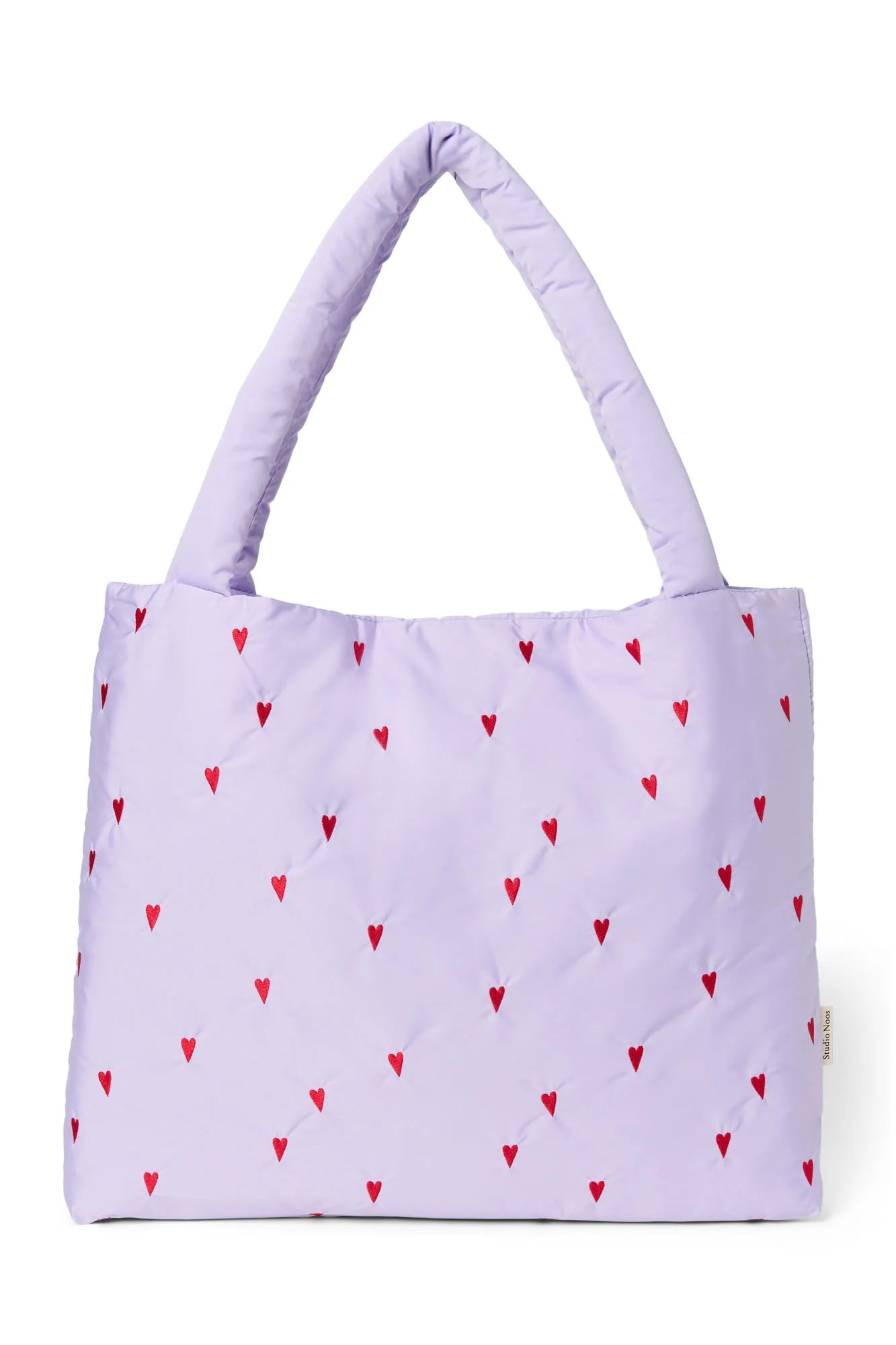 Der Klassiker Mom Bag Puffy purple hearts