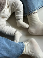 Wollsocken Mini College taupe