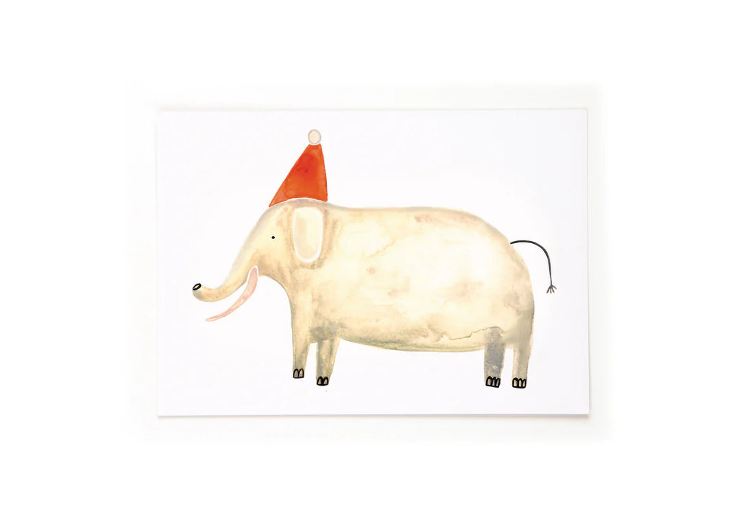 Postkarte Elefantische Weihnachten