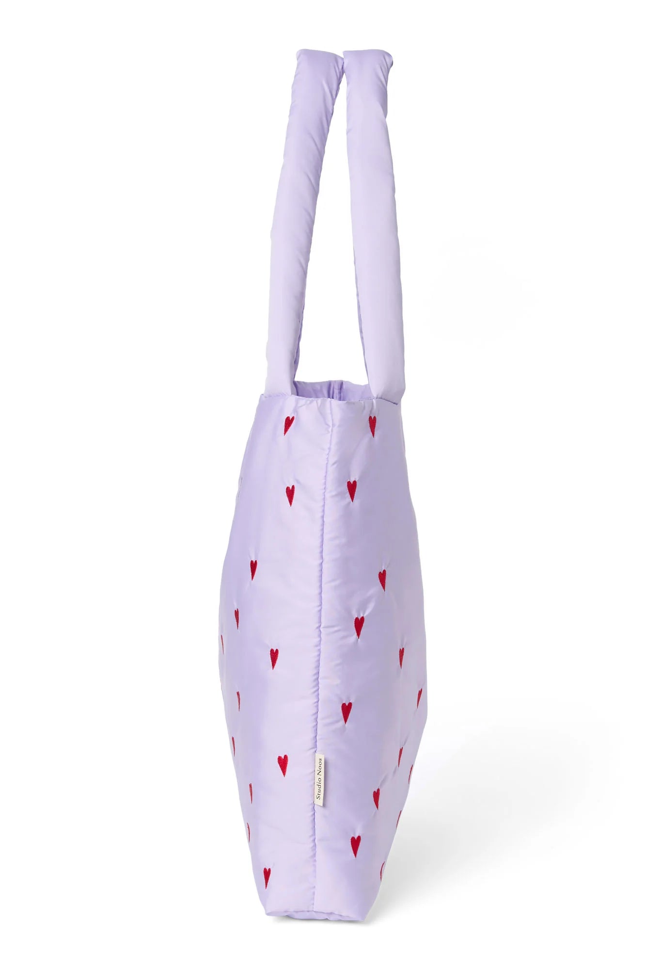 Der Klassiker Mom Bag Puffy purple hearts