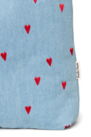 Der Klassiker Mom Bag Denim Hearts