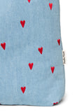 Der Klassiker Mom Bag Denim Hearts