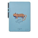 LCD Zeichentafel Tiger / Beach blue