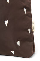 Der Klassiker Mom Bag puffy Hearts brown