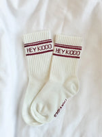 Socken „Hey Kiddo“ burgundy