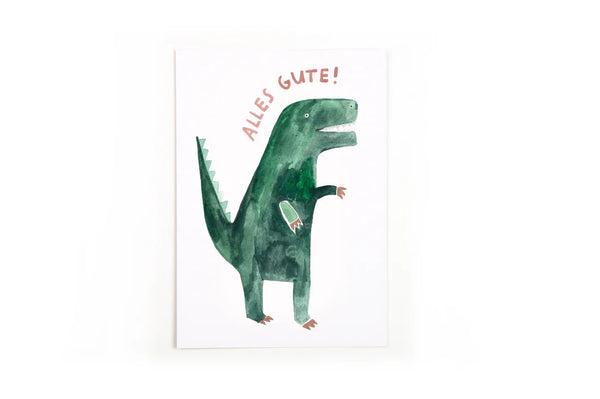 Postkarte Alles Gute T-REX