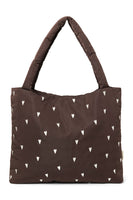 Der Klassiker Mom Bag puffy Hearts brown
