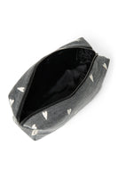 Kosmetiktasche denim hearts grau
