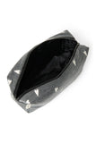 Kosmetiktasche denim hearts grau