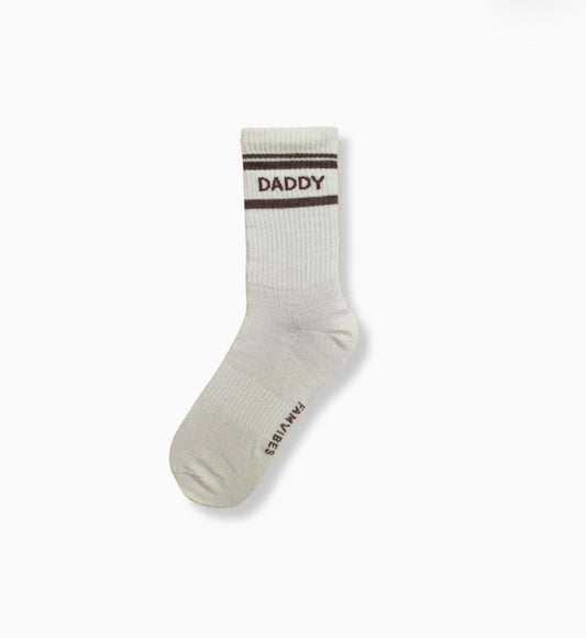Wollsocken Daddy creme/braun
