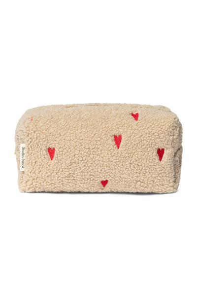 Kosmetiktasche Ecru Hearts Teddy