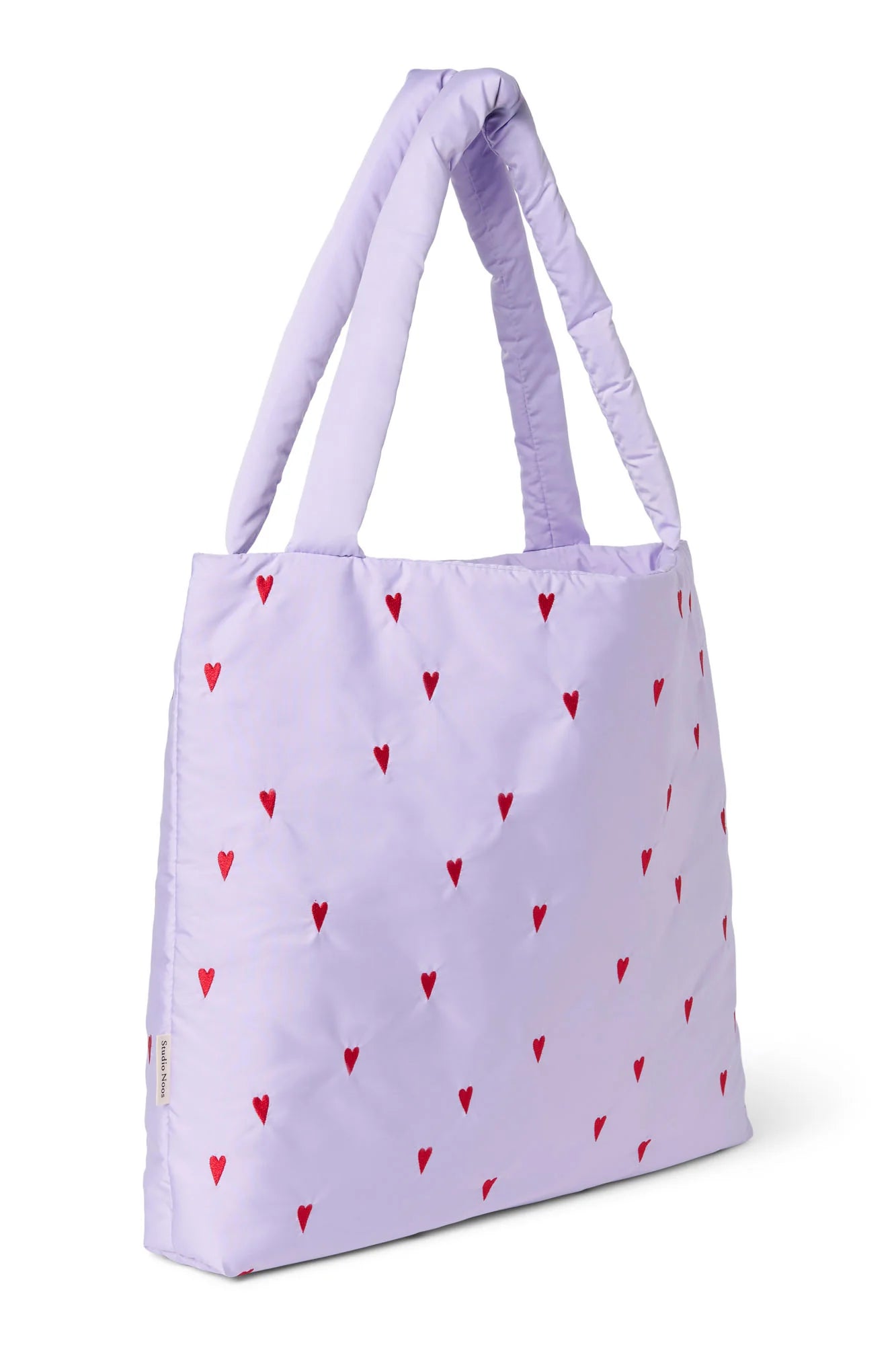 Der Klassiker Mom Bag Puffy purple hearts