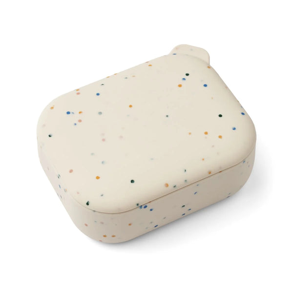 Brotdose aus Silikon Elinda Splash dots/sea shell