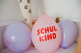Schulkind Luftballon 6er Set | roas-Mix | 5 Stück: Kopfdruck
