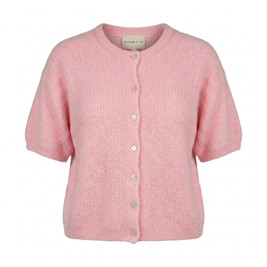 Pullover mit Knöpfen  / kurzarm „Sophie": Rosa